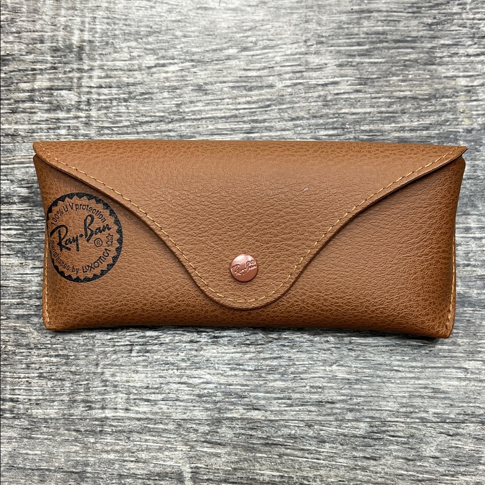 Ray-Ban Tan Leather Glasses Case